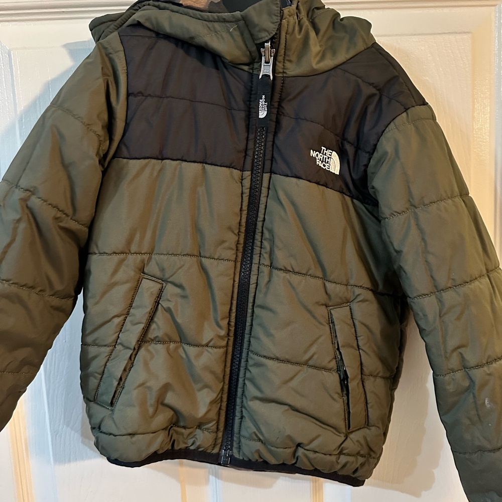 The North Face Green and Black Puffer Jacket